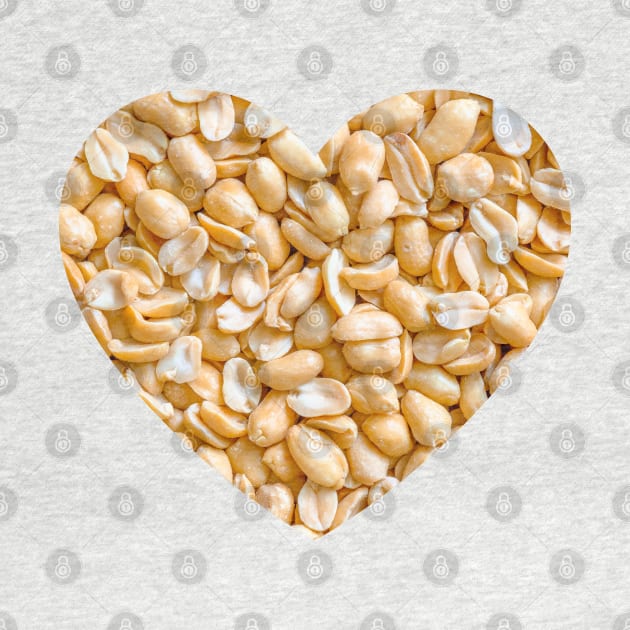 Salted Peanuts Snack Food Heart Photograph by love-fi